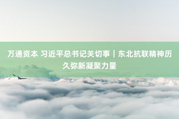 万通资本 习近平总书记关切事｜东北抗联精神历久弥新凝聚力量