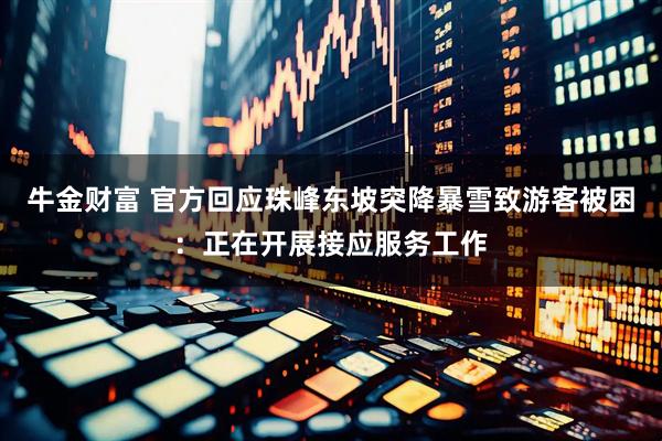 牛金财富 官方回应珠峰东坡突降暴雪致游客被困：正在开展接应服务工作
